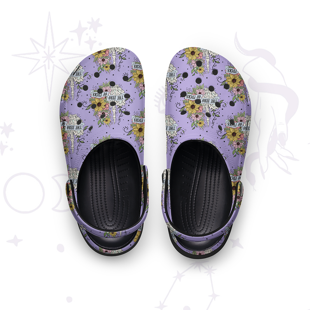 Purplehecate The Zero Of Fucks Rubber Clogs