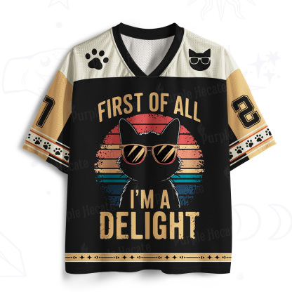 Purplehecate First Of All I'm A Delight Cat Mesh Jersey