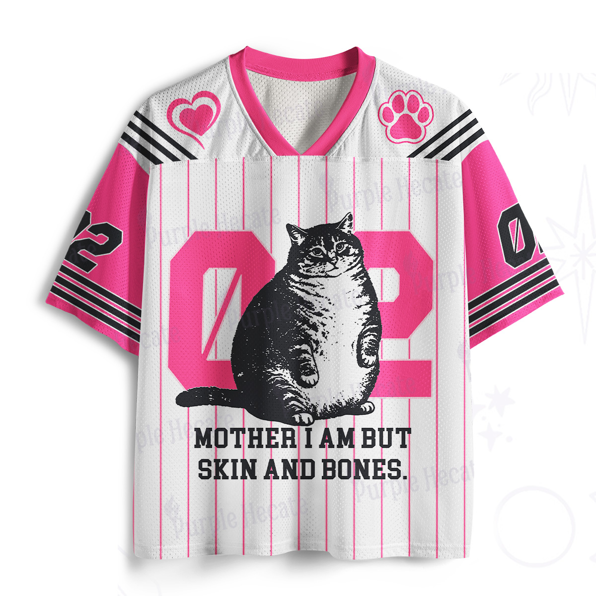 Purplehecate Cat Mother I Am But Skin And Bones Mesh Jersey