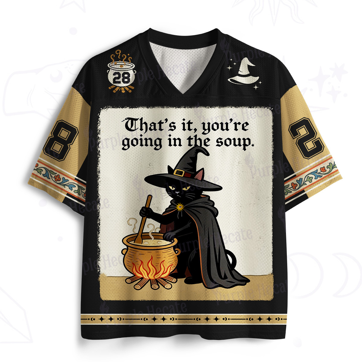 Purplehecate That's It You're Going in the Soup Cat Mesh Jersey