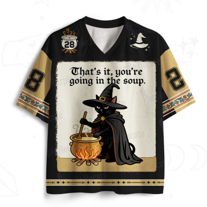Purplehecate That's It You're Going in the Soup Cat Mesh Jersey