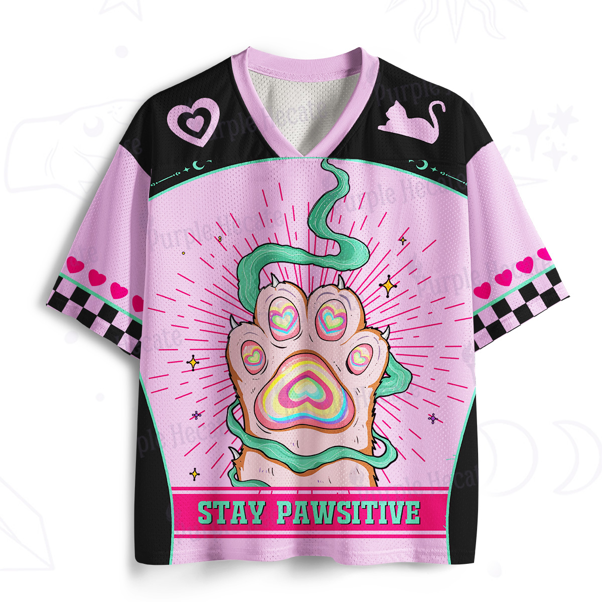 Purplehecate Stay Pawsitive Mesh Jersey
