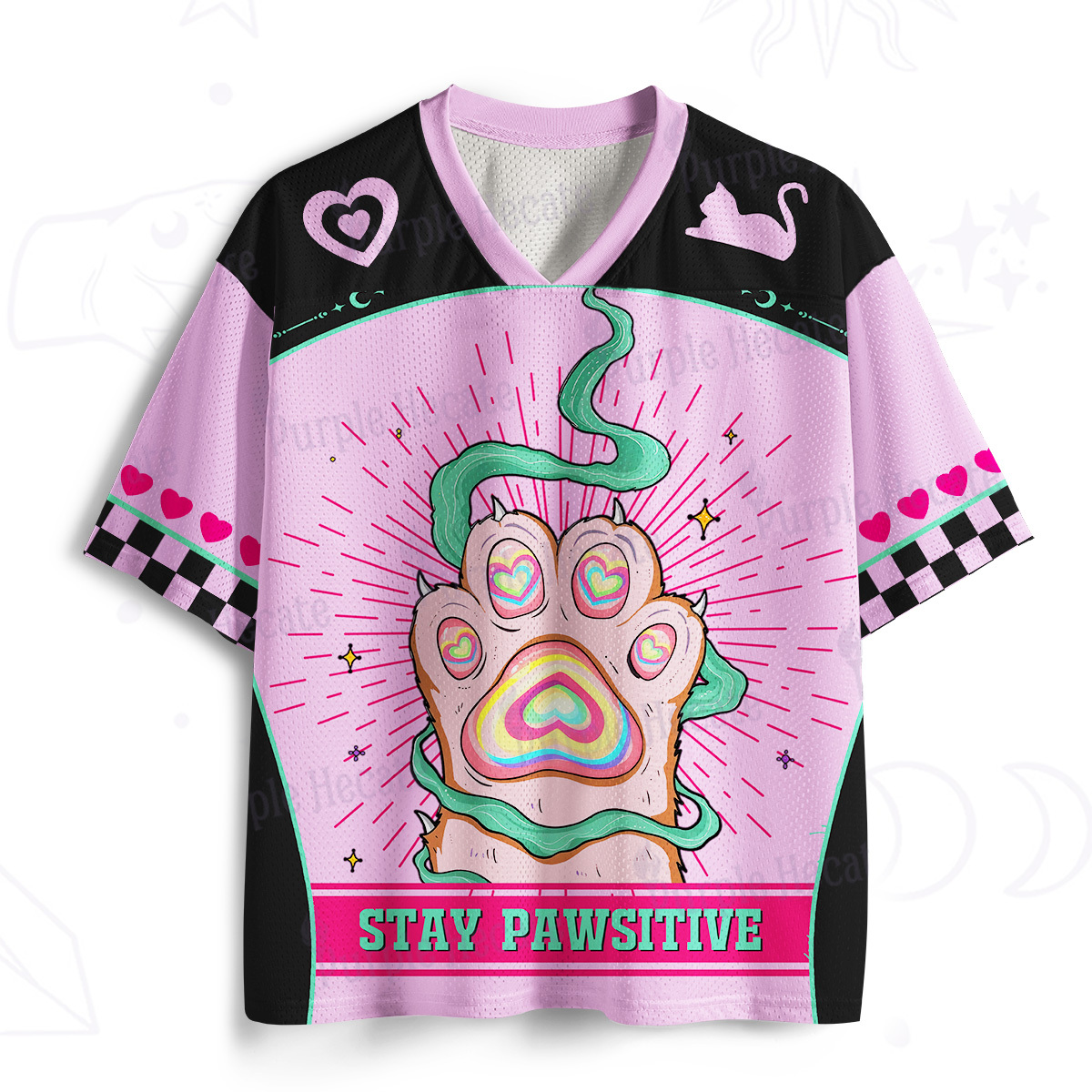 Purplehecate Stay Pawsitive Mesh Jersey