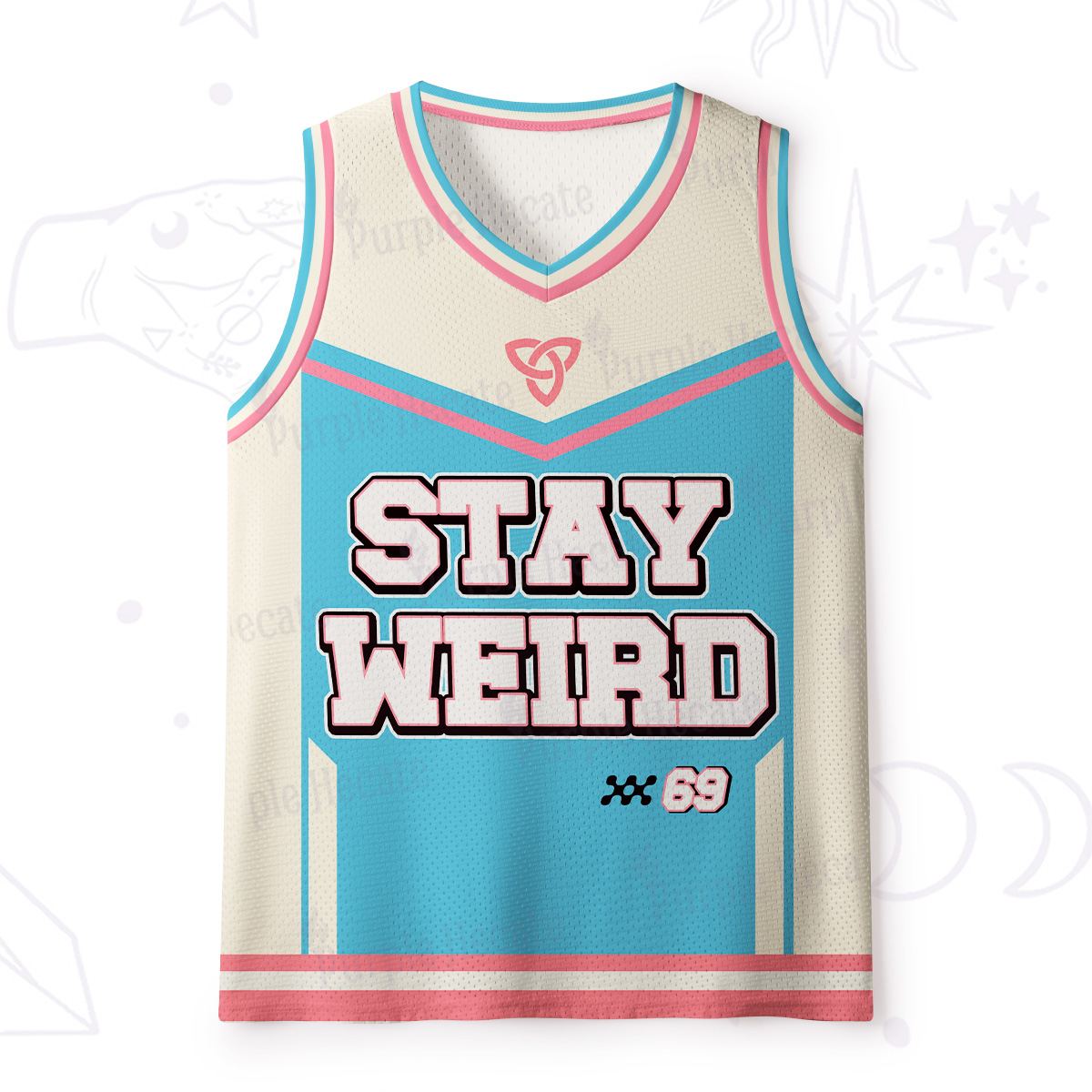 Purplehecate Stay Weird Mesh Jersey Tank Top