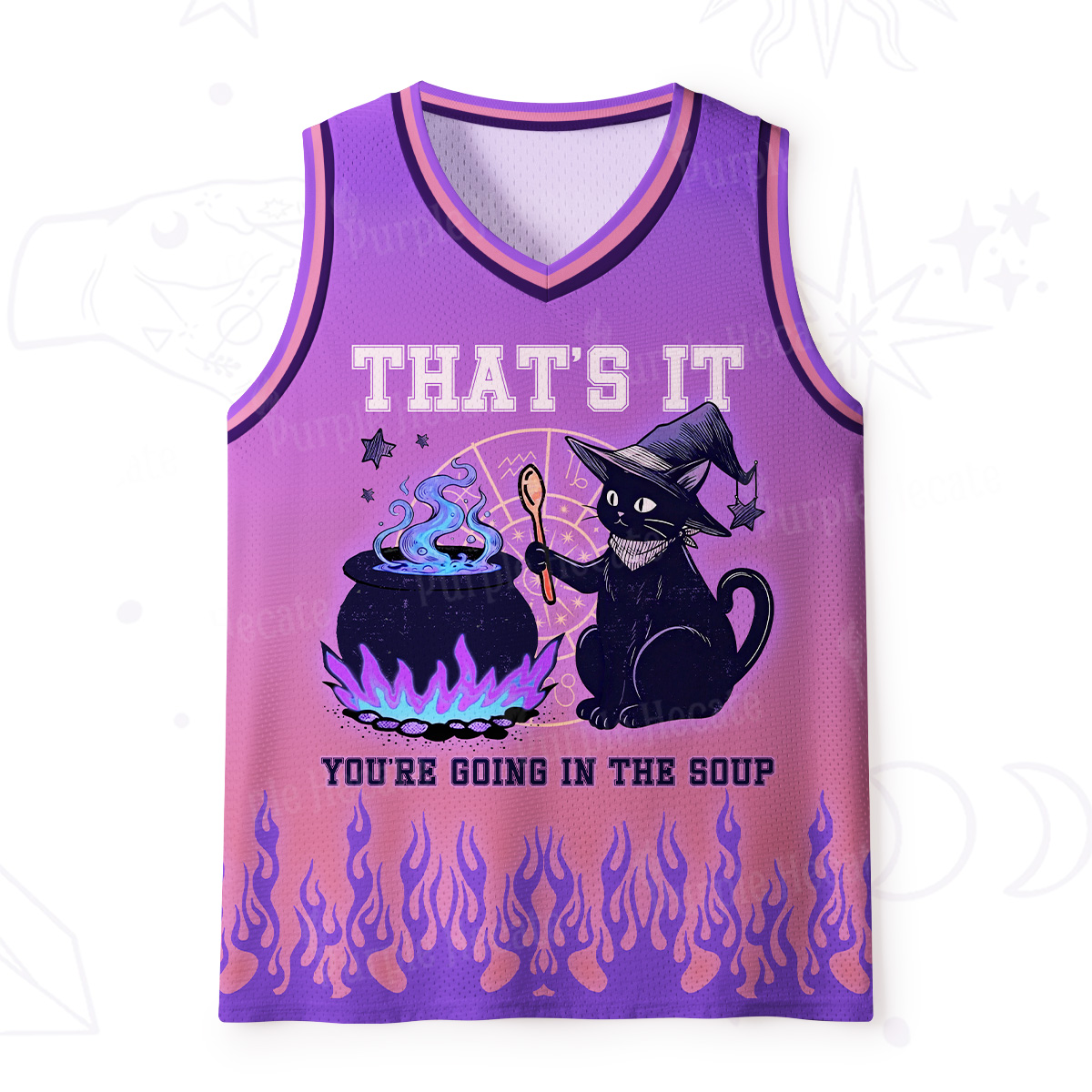Purplehecate That's It You're Going In The Soup Mesh Jersey Tank Top