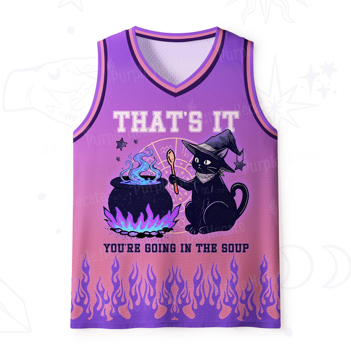 Purplehecate That's It You're Going In The Soup Mesh Jersey Tank Top