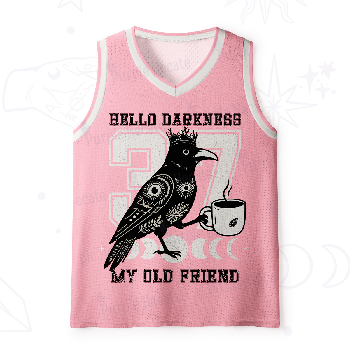 Purplehecate Hello Darkness My Old Friend Mesh Jersey Tank Top