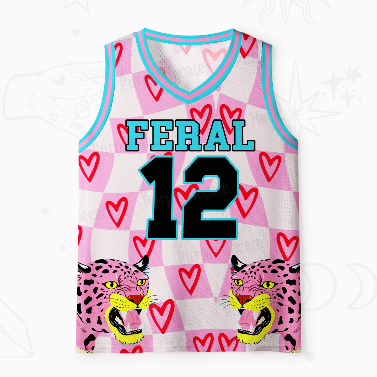 Purplehecate Feral Leopard Mesh Jersey Tank Top