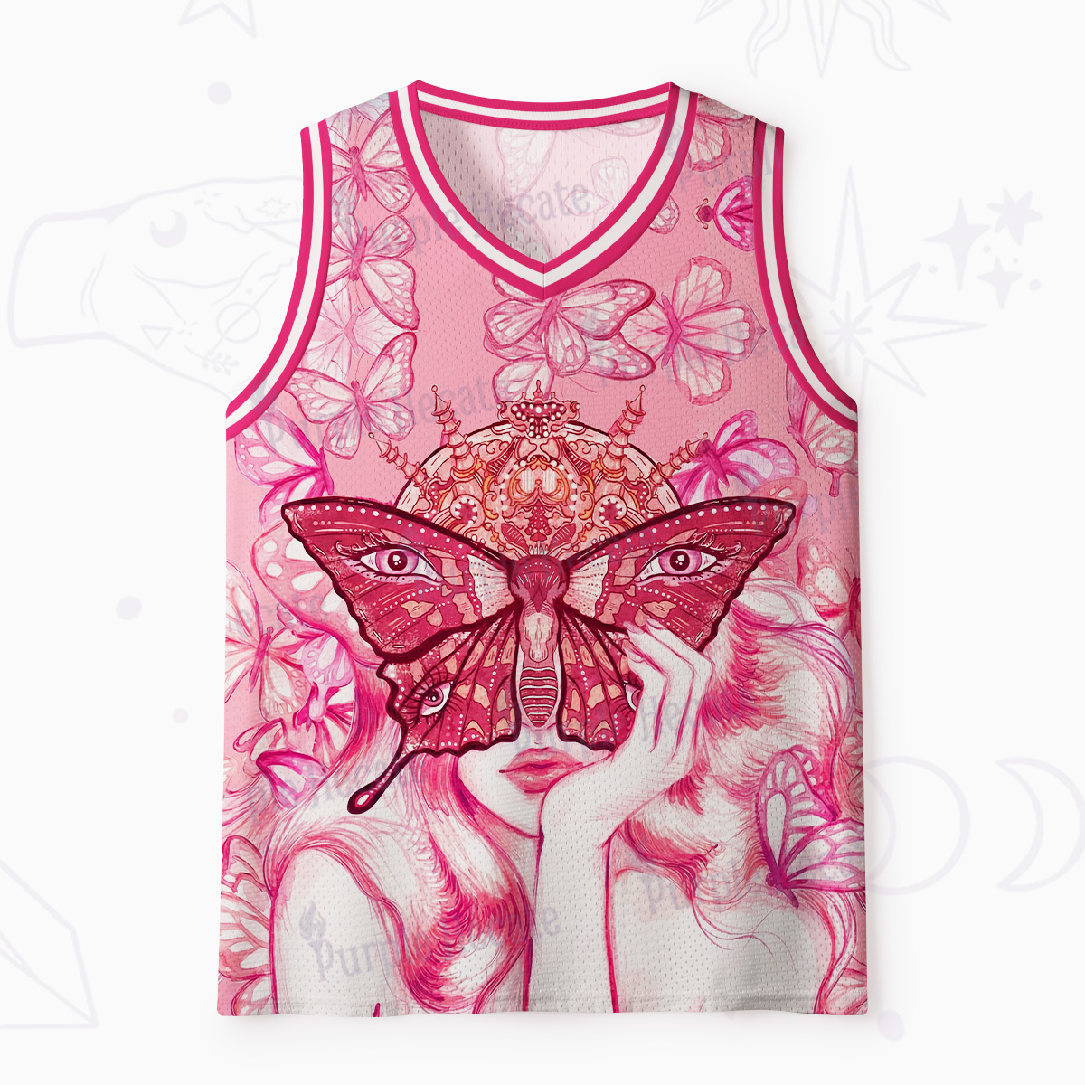 Purplehecate Butterfly Witchy Mesh Jersey Tank Top