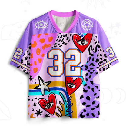 Purplehecate Cosmic Love Eyes Graffiti Mesh Jersey