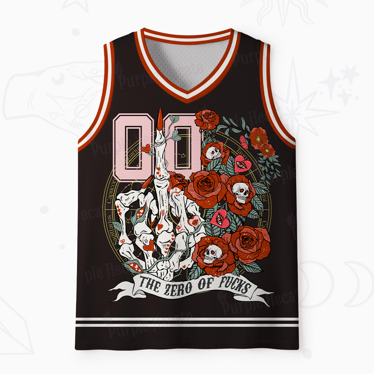 Purplehecate The Zero Of Fucks Mesh Jersey Tank Top