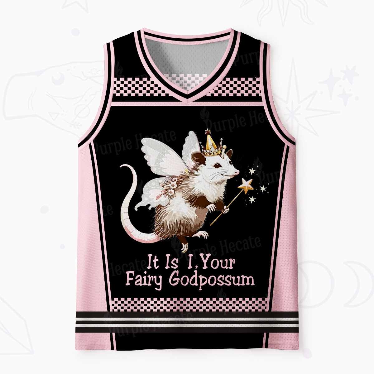Purplehecate It Is I Your Fairy Godpossum Mesh Jersey Tank Top