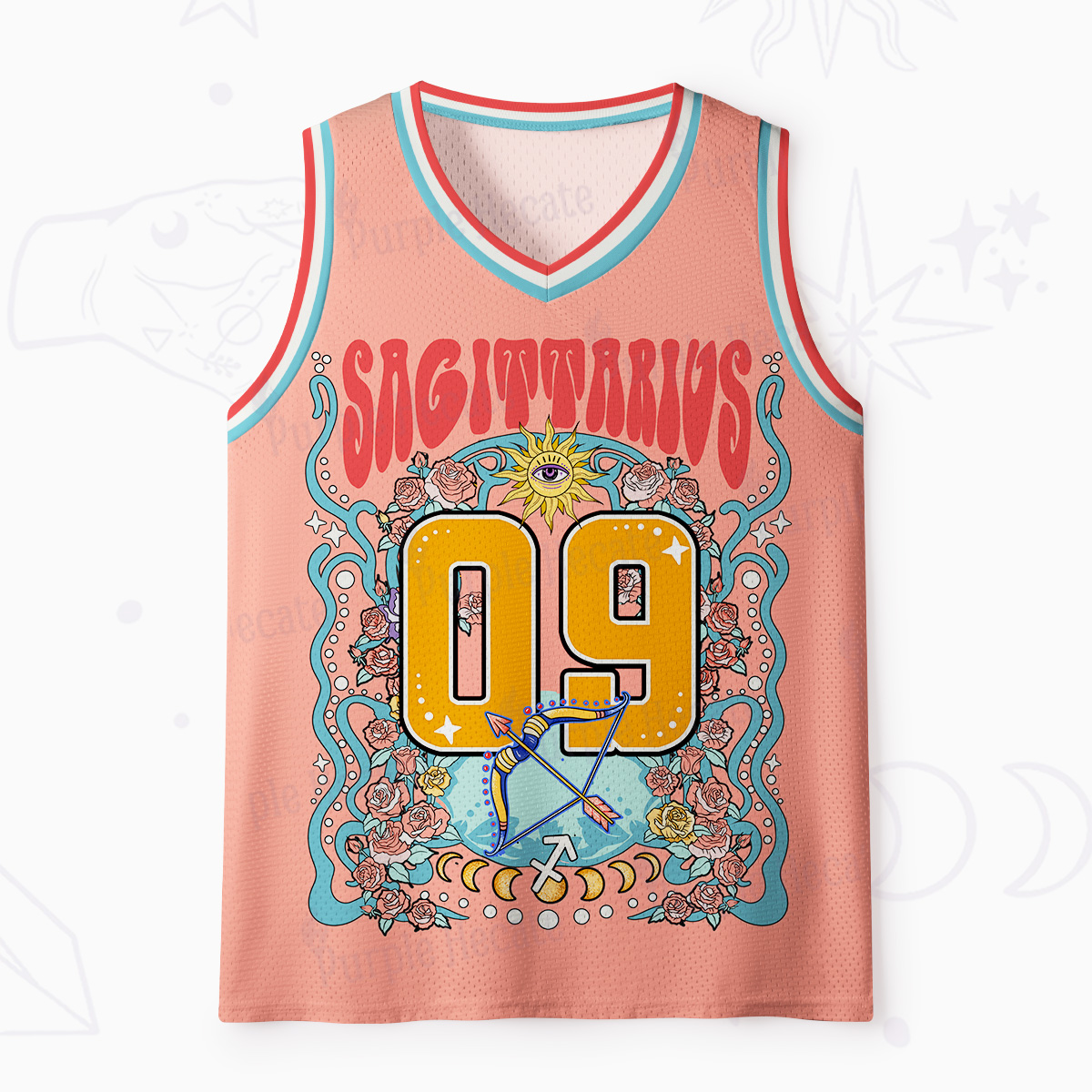 Purplehecate Aries Spirit Zodiac Mesh Jersey Tank Top