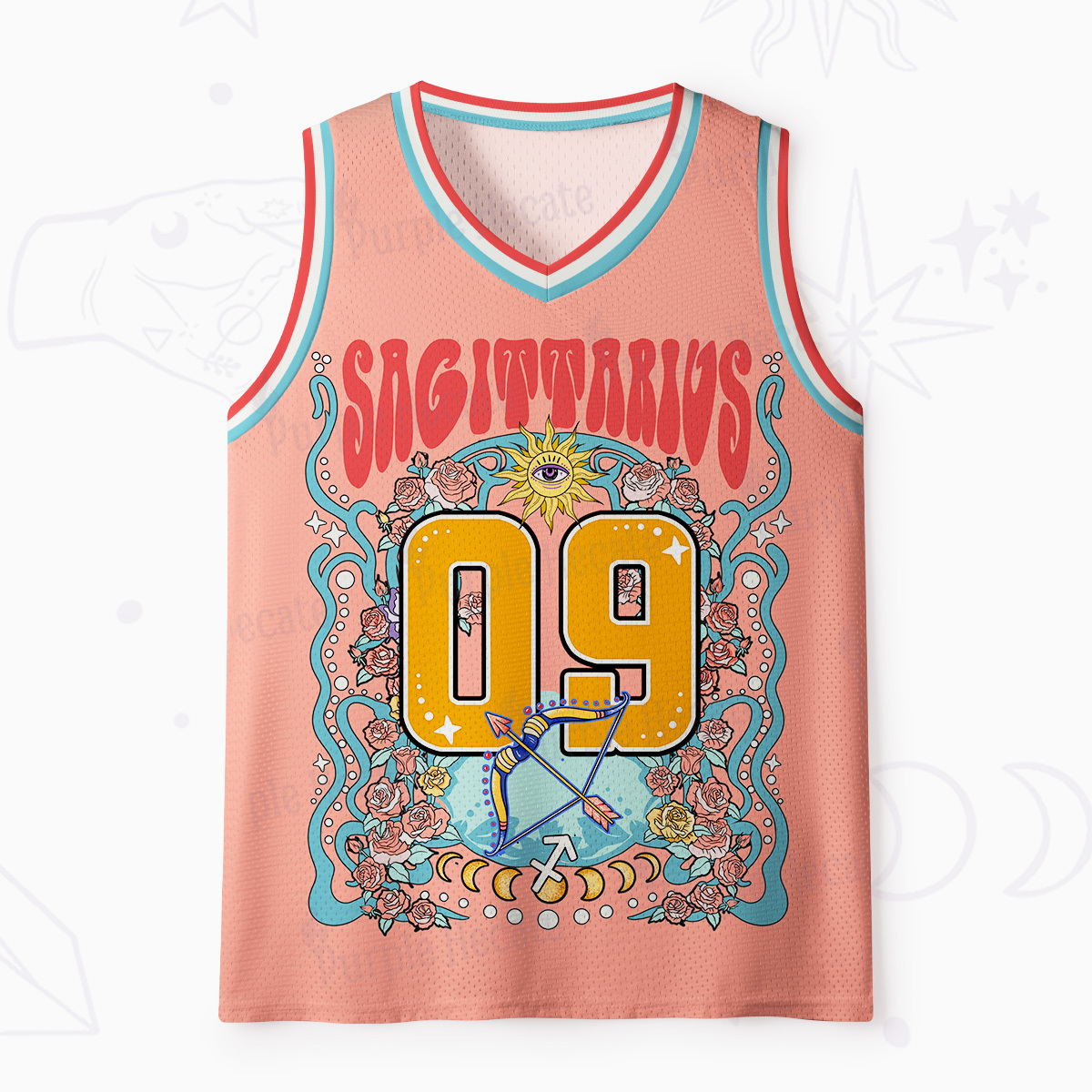 Purplehecate Aries Spirit Zodiac Mesh Jersey Tank Top