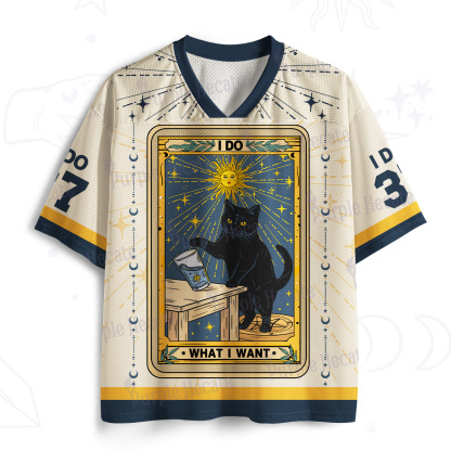 Purplehecate I Do What I Want Cats Mesh Jersey