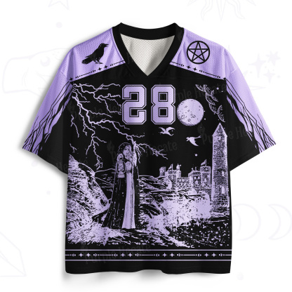 Purplehecate Black Moon Witch Spell Casting Mesh Jersey