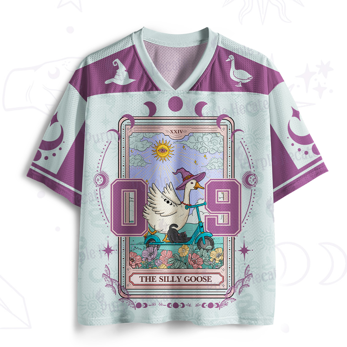 Purplehecate The Silly Goose Tarot Card Mesh Jersey