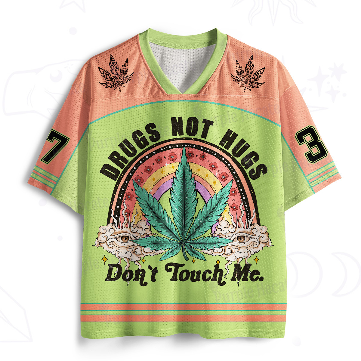 Purplehecate Drugs Not Hugs Mesh Jersey