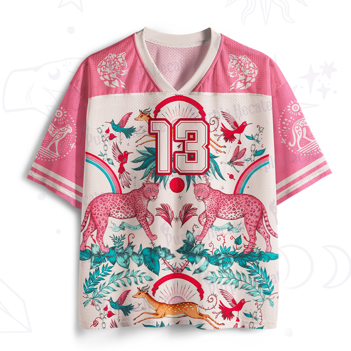 Purplehecate Enchanted Forest Pink Leopard Mesh Jersey