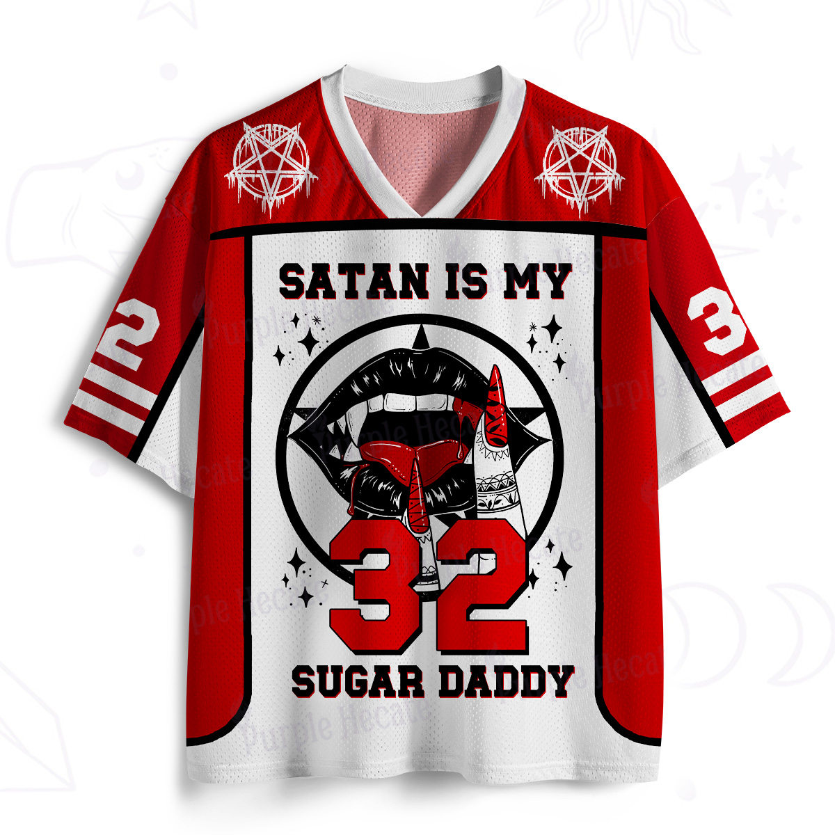 Purplehecate Satan Is My Sugar Daddy Mesh Jersey