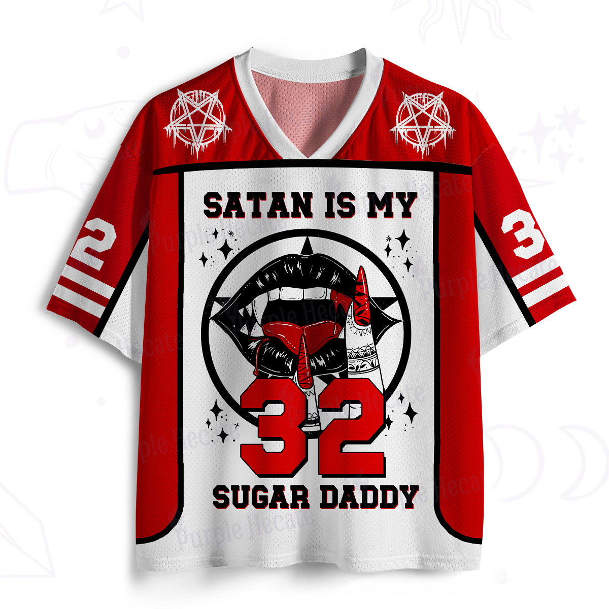 Purplehecate Satan Is My Sugar Daddy Mesh Jersey