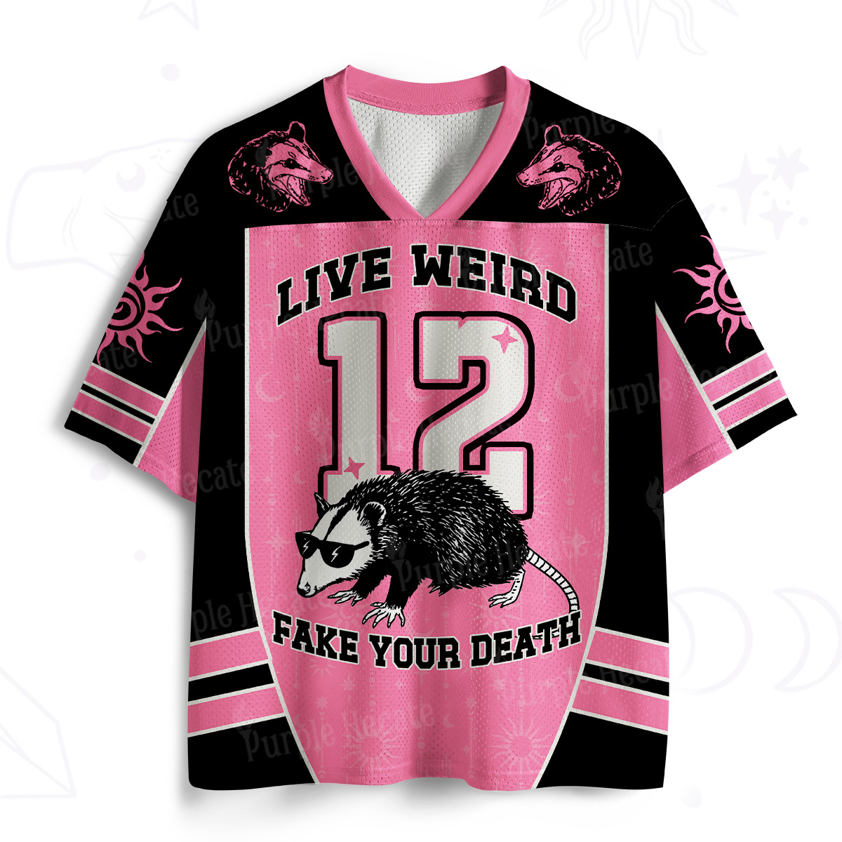 Purplehecate Live Weird Fake Your Death Opossum Mesh Jersey