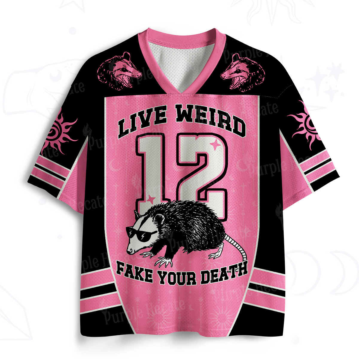 Purplehecate Live Weird Fake Your Death Opossum Mesh Jersey