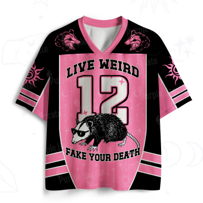 Purplehecate Live Weird Fake Your Death Opossum Mesh Jersey