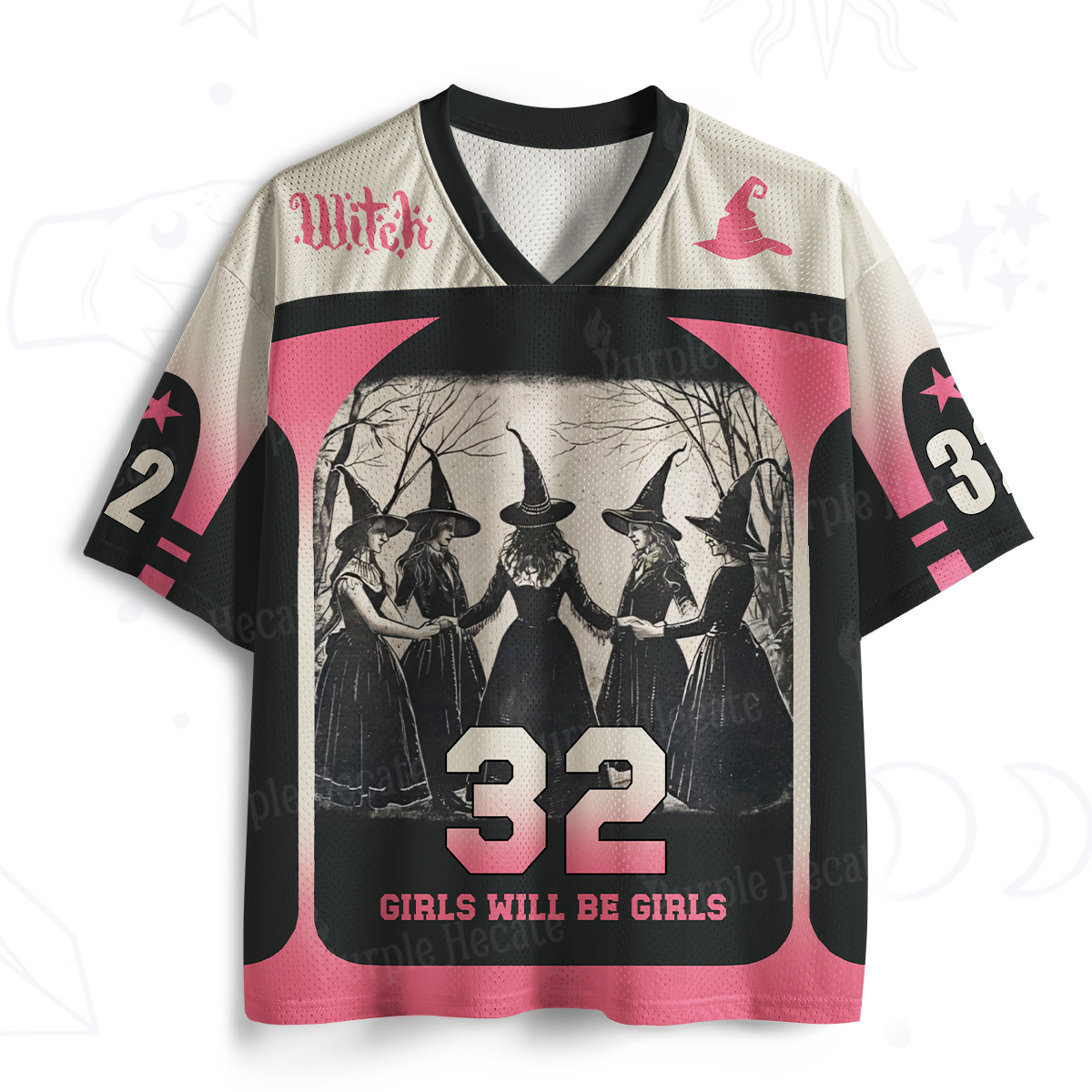 Purplehecate Girls Will Be Girls Witch Mesh Jersey