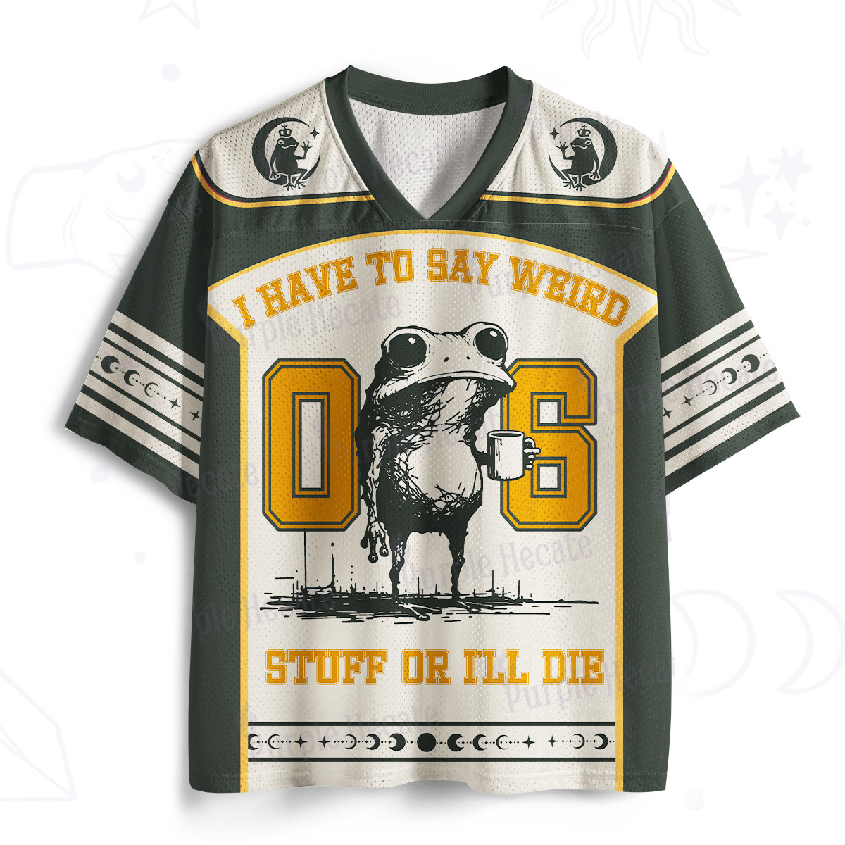 Purplehecate I Have to Say Weird Stuff Or I'll Die Mesh Jersey