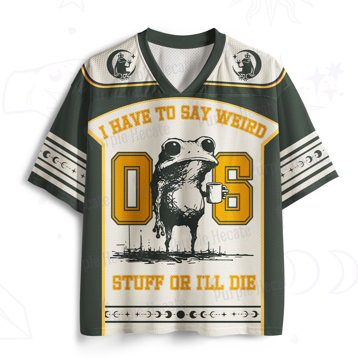 Purplehecate I Have to Say Weird Stuff Or I'll Die Mesh Jersey