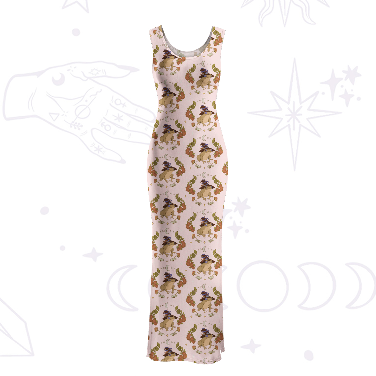 Purplehecate The Frog Maxi Tank Beachwear Dress