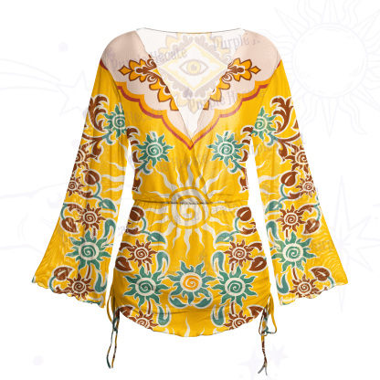 Purplehecate Solar Whispers Witch Mesh Cover Up Dress