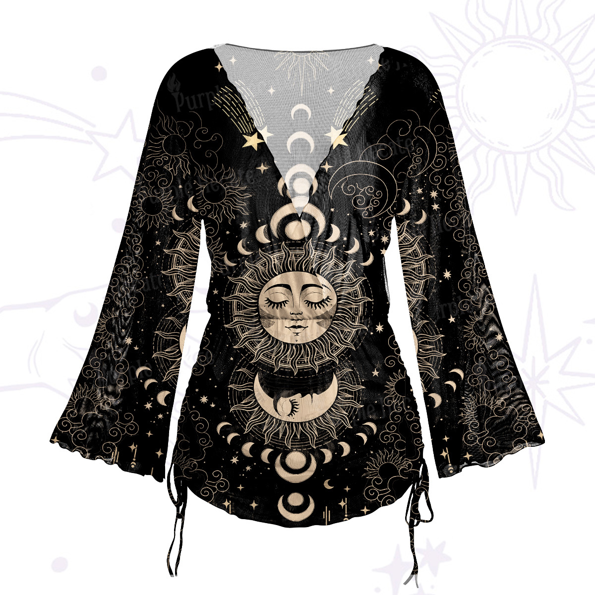Purplehecate Rose Skull Maxi Tank Beachwear Dress