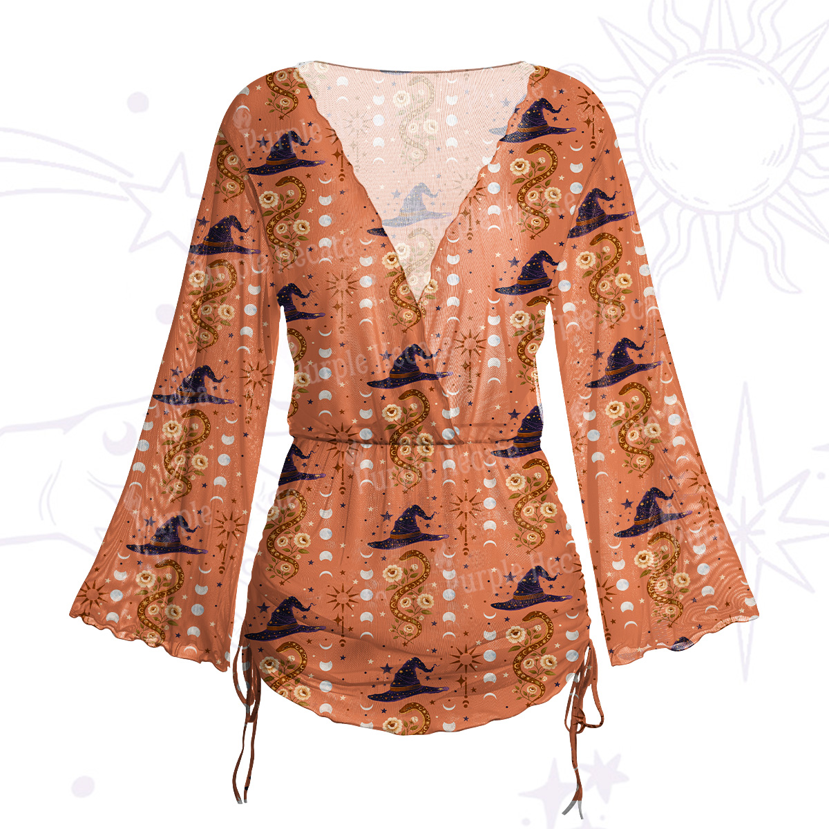 Purplehecate Witch's Enchantment Mesh Cover Up Dress
