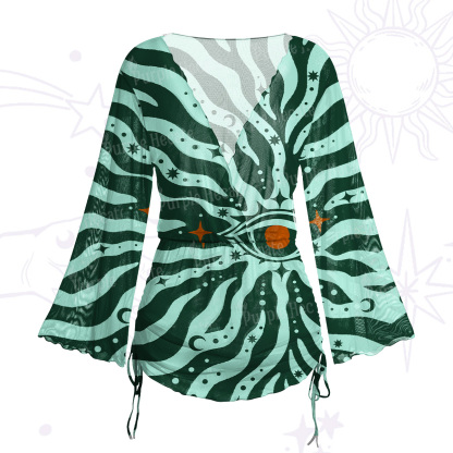 Purplehecate Green Vision Illusion Mesh Cover Up Dress