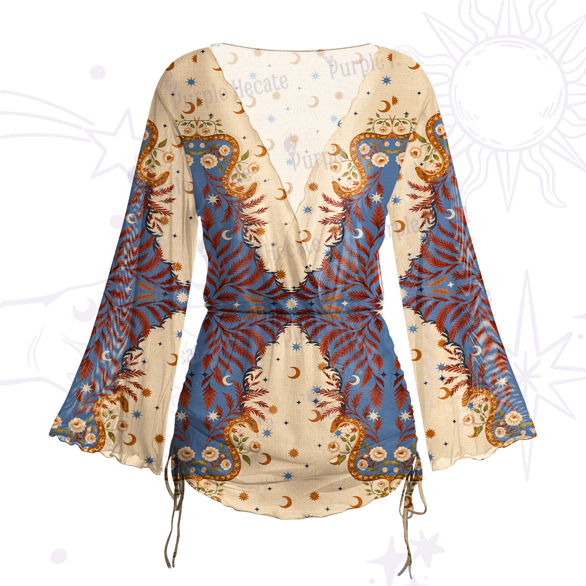 Purplehecate Celestial Ascension Mesh Cover Up Dress