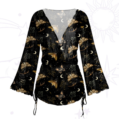 Purplehecate Moth Moon Mesh Cover Up Dress