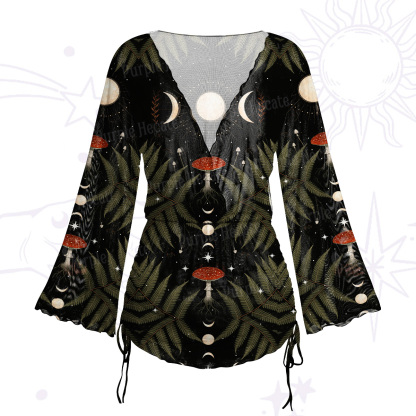 Purplehecate Moonlit Mushroom Gown Mesh Cover Up Dress