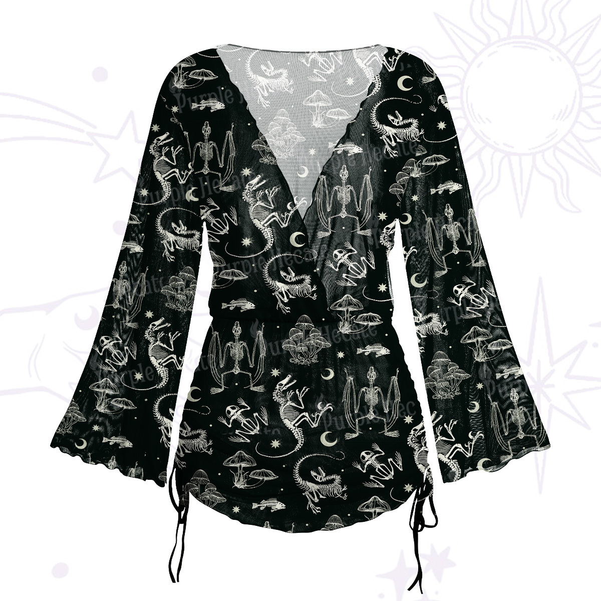 Purplehecate Rose Skull Maxi Tank Beachwear Dress