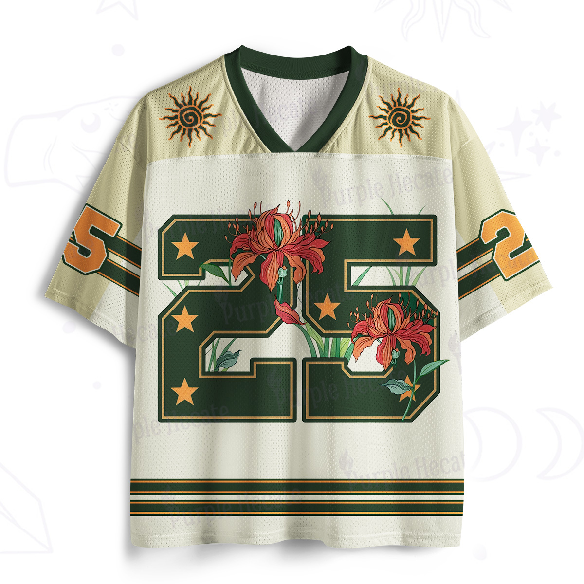 Purplehecate Vintage Floral 25 Mesh Jersey