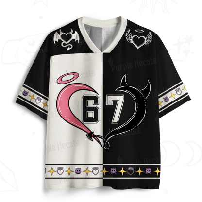 Purplehecate Dark Cute Angel Devil Heart 67 Mesh Jersey