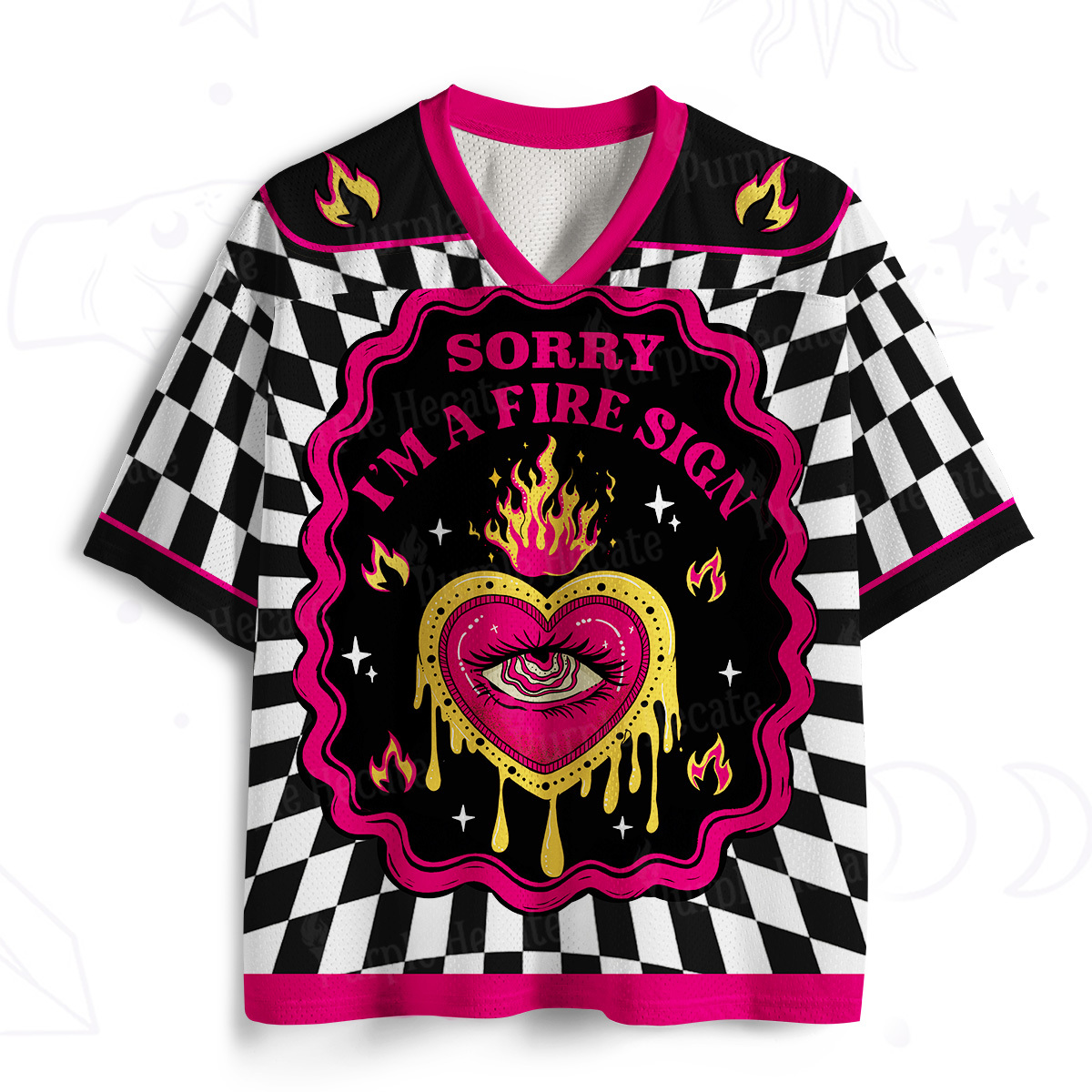 Purplehecate Sorry I'm A Fire Sign Mesh Jersey