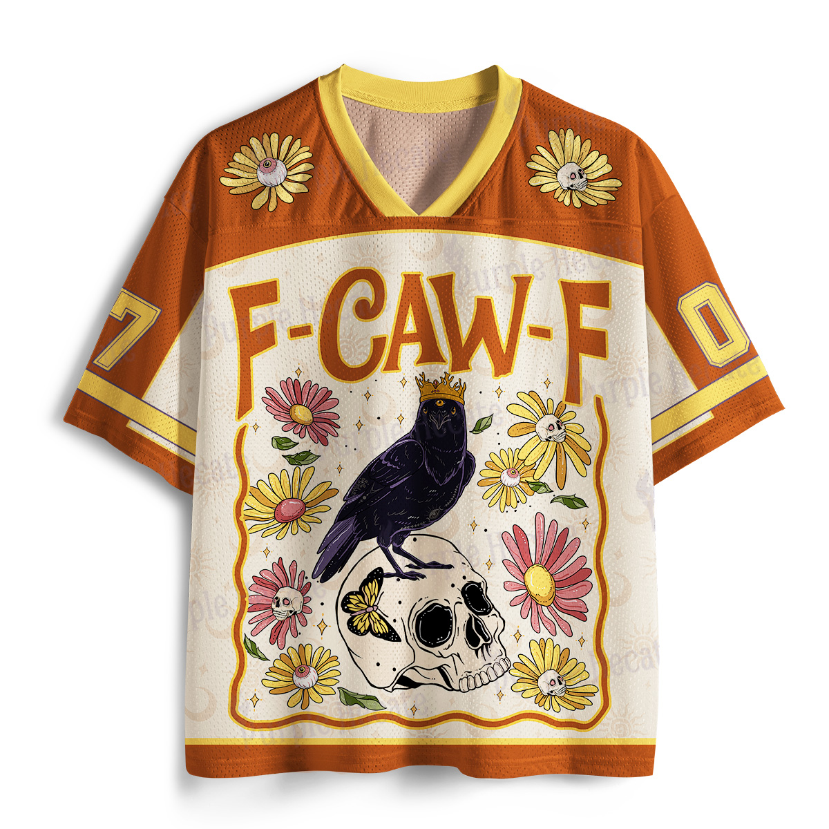 Purplehecate F-caw-f Funny Crow Mesh Jersey
