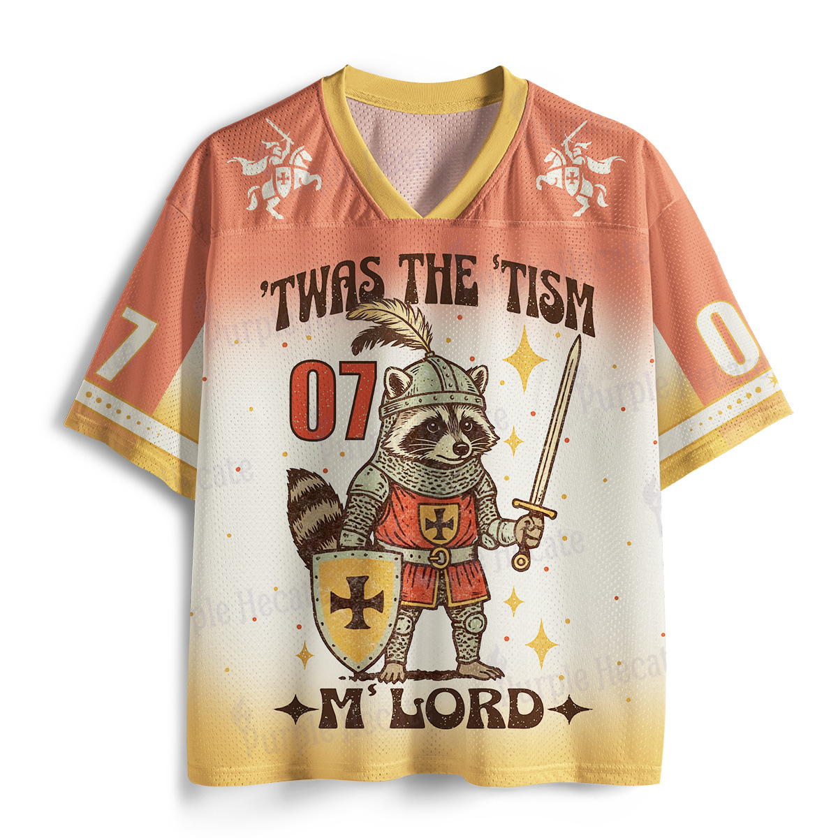 Purplehecate Raccoon Knight 'Twas The Tism M'Lord Mesh Jersey