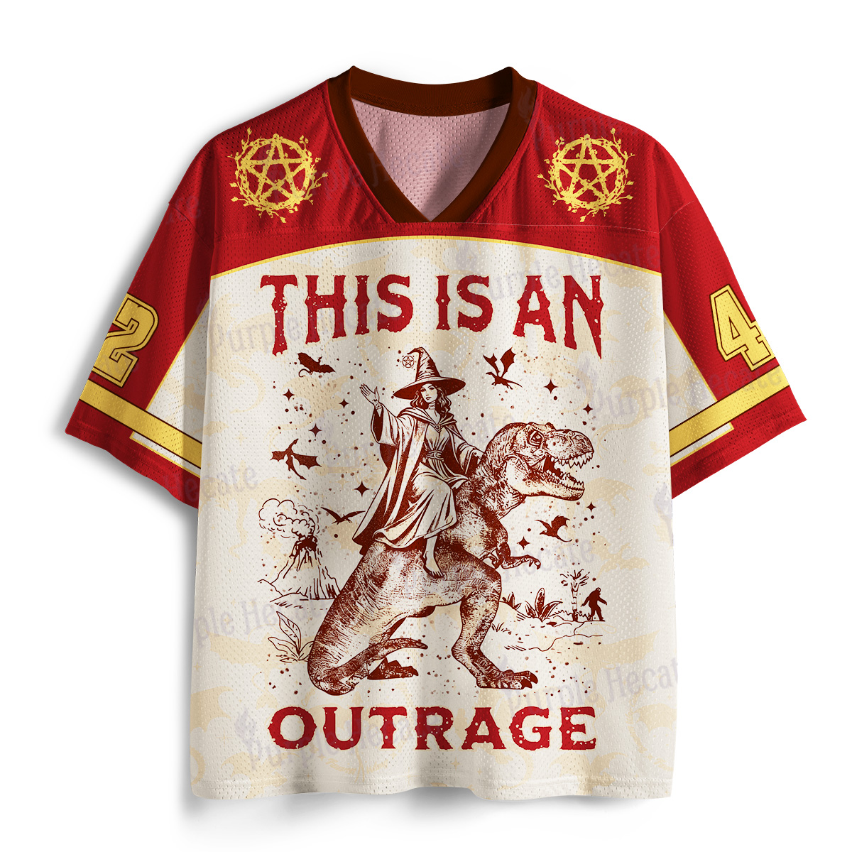 Purplehecate Witch Riding Dino Mesh Jersey