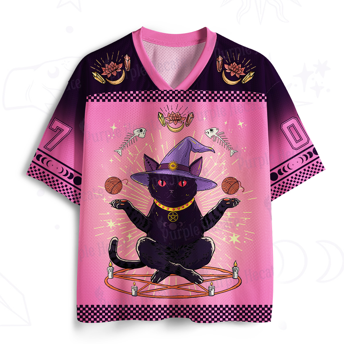 Purplehecate Meowitch Rituals Mesh Jersey
