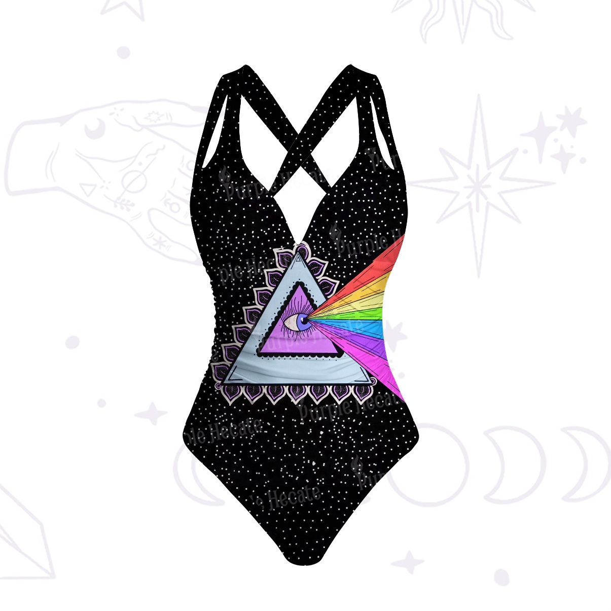 Purplehecate Prism of Rainbow One-Piece Swimsuit