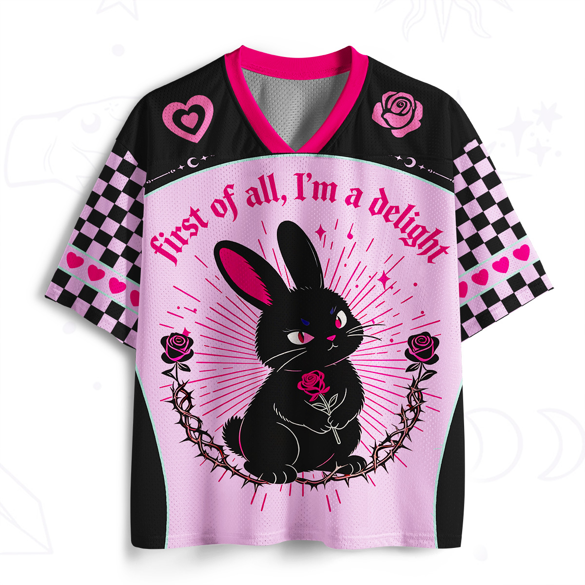 Purplehecate First Of All I'm A Delight Bunny Mesh Jersey