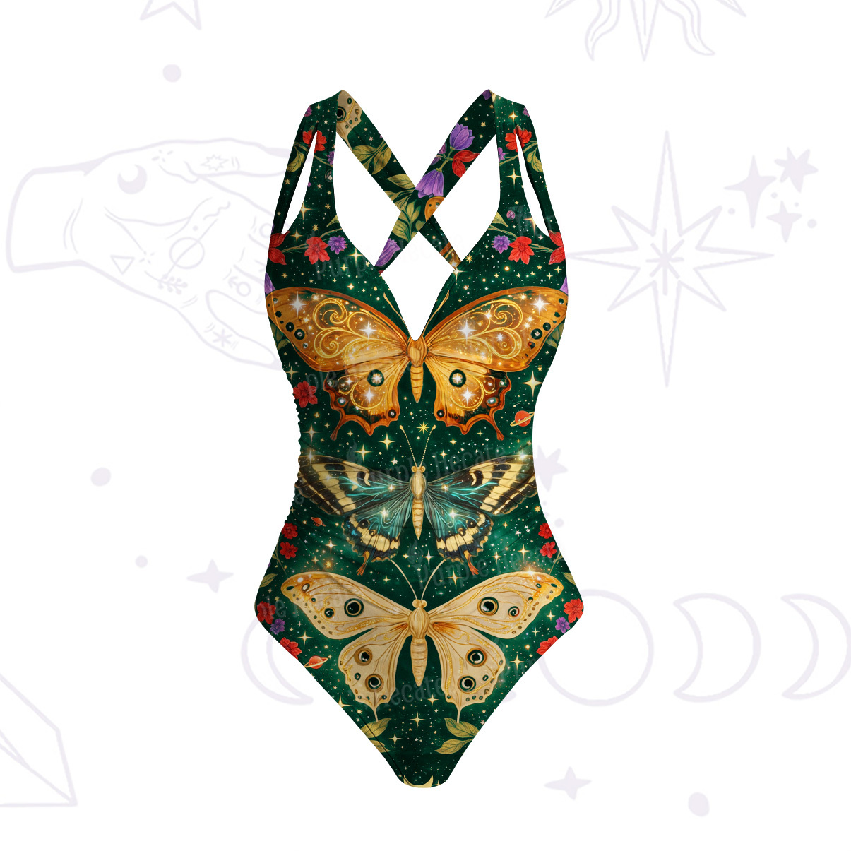 Purplehecate Mystic Butterfly Whisper One-Piece Swimsuit